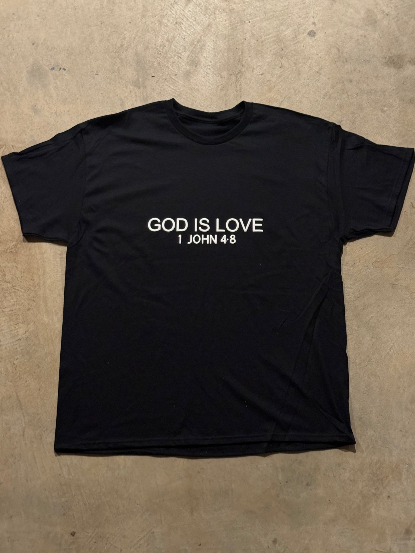 "GOD IS LOVE" PUFF PRINT TEE (ONLY FRONT WHITE)